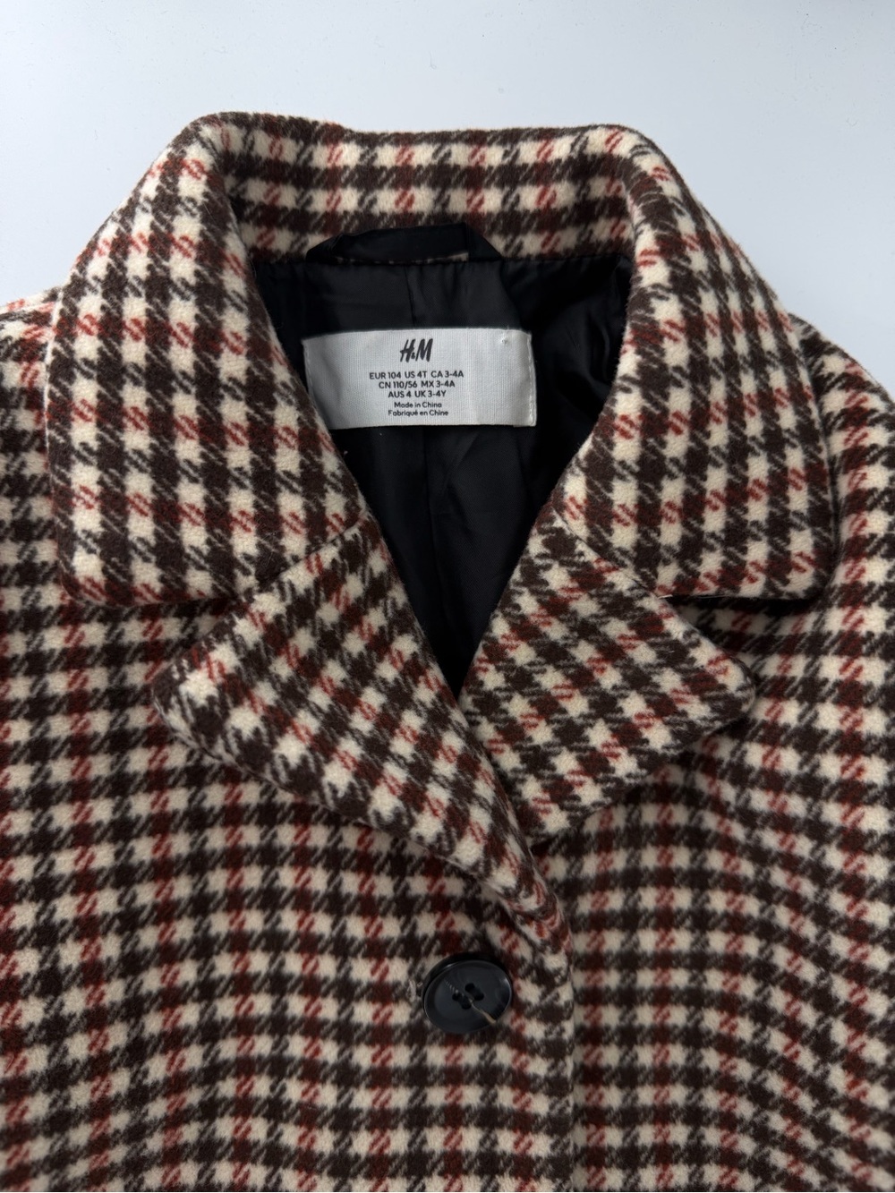 H&M Kids Felted Coat - Unisex - 3-4T - Picture 3 of 3